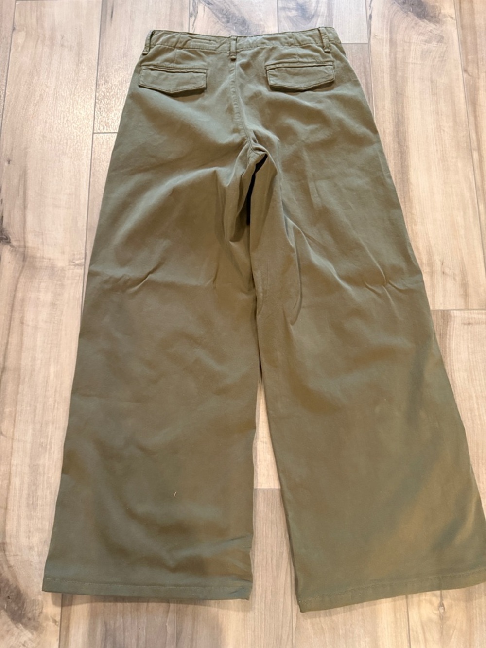 NEW Rag & Bone High Rise Wide Leg Chino Pants Trousers in Olive Color. Size 8. - Picture 8 of 16